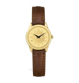 CSI Women's Leather Wristwatch "Seal Medallion" Gold