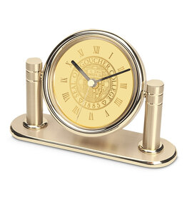 CSI Gold-Plated Desk Clock "Seal Medallion"