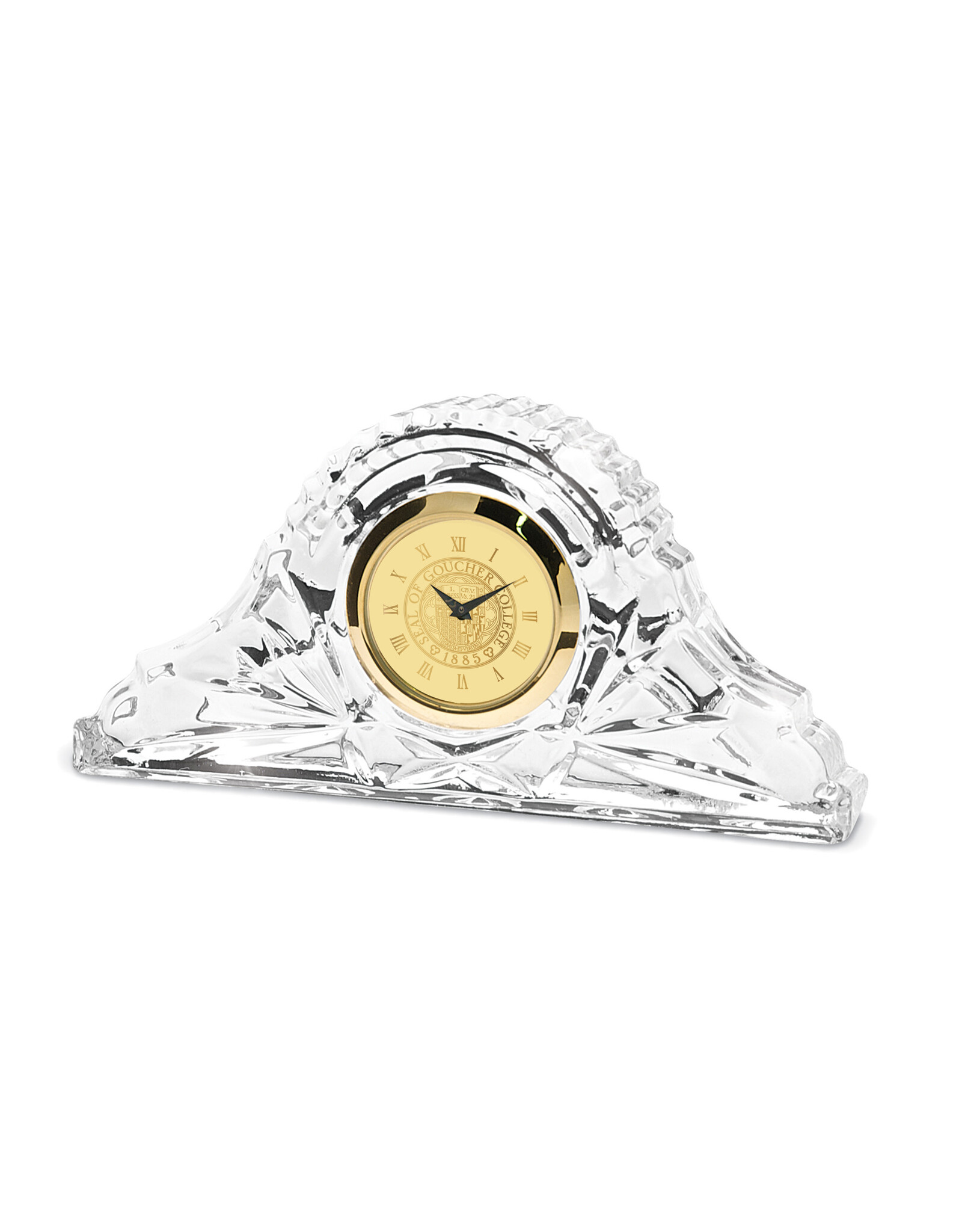 CSI Crystal Table Clock "Seal Medallion"