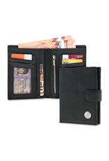CSI Ladies' Leather Billfold Wallet "Seal Medallion" Black