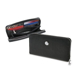 CSI Ladies' Leather Wallet "Seal Medallion" Black