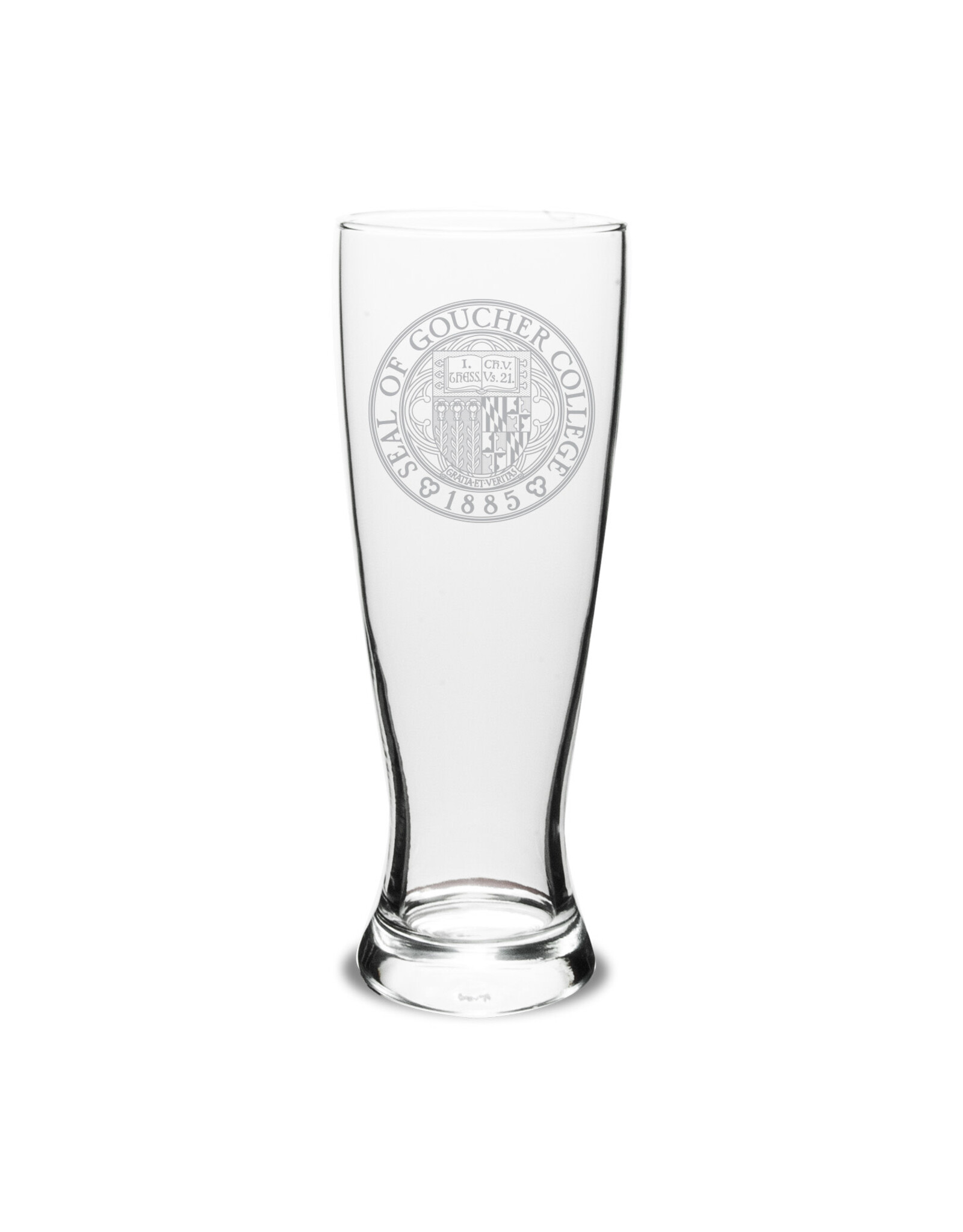Campus Crystal 23oz University Pilsner Glass "Goucher Seal" 2-Pack