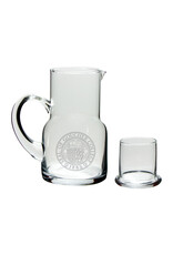 Campus Crystal 24oz Executive Water Carafe w/ Glass "Goucher Seal"
