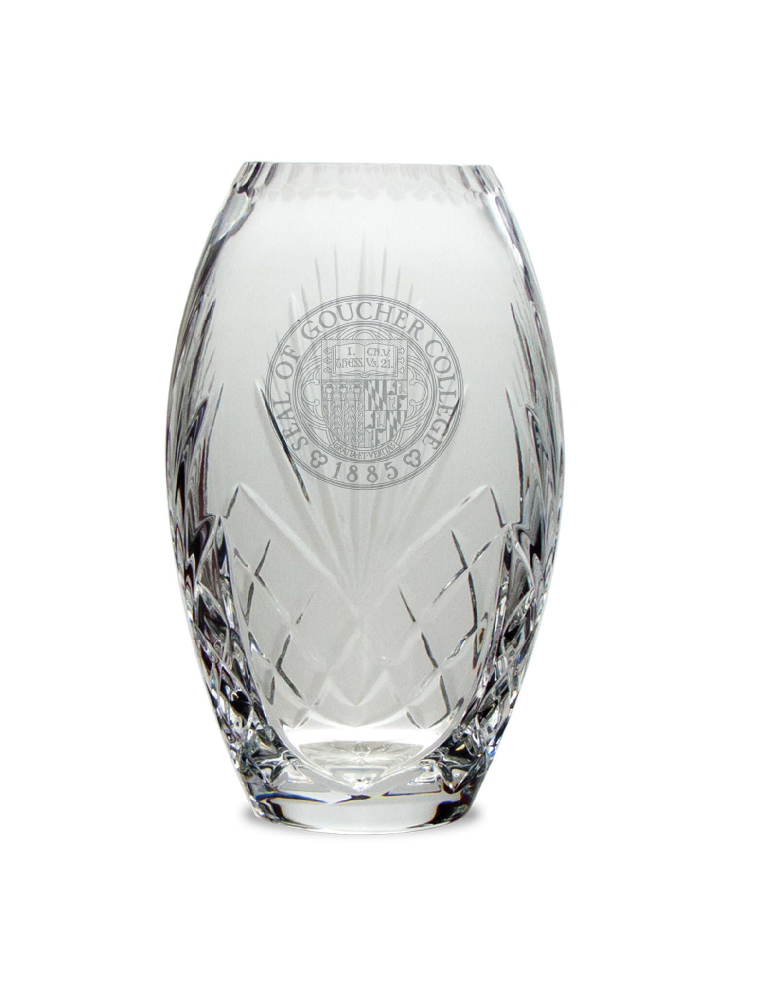 Campus Crystal Full Leaded Crystal Vase "Goucher Seal"