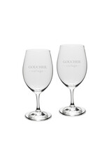 Campus Crystal Riedel Austrian Crystal 18oz Wine Glass "Goucher College" 2-Pack