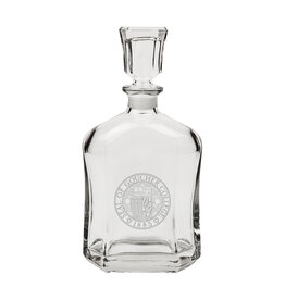 Campus Crystal 23oz Crystal Whiskey Decanter "Goucher Seal"