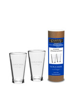 Campus Crystal 16oz Pint Glass Set "Goucher College"