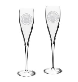 Campus Crystal 10oz Titanium Toasting Glass "Goucher Seal" 2-Pack