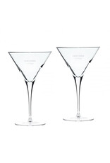 Campus Crystal 10oz Titanium Martini Glass "Goucher College" 2-Pack