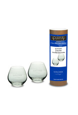 Campus Crystal 14.9oz British Stemless Gin Glass "Goucher College" 2-Pack