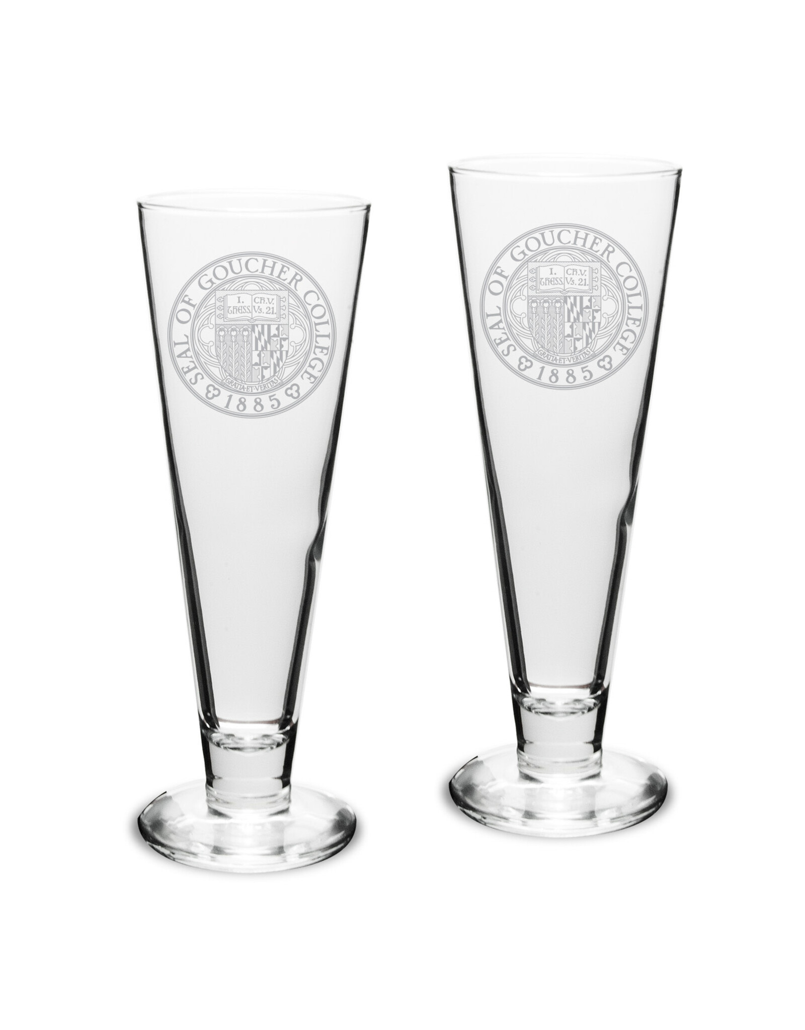 Campus Crystal 16oz Classic Pilsner "Goucher Seal" 2-Pack