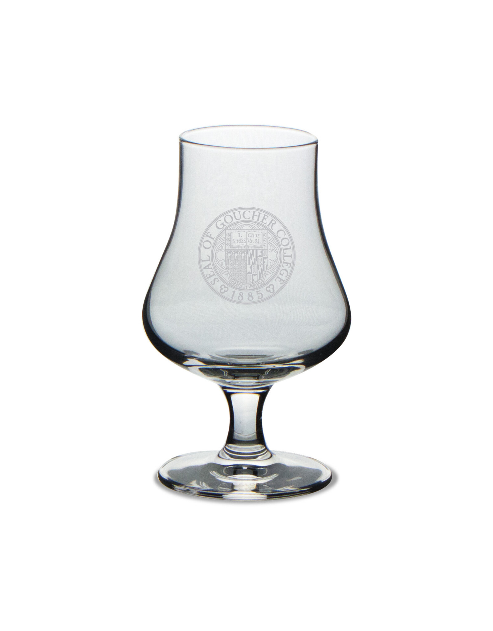 Campus Crystal 6.5oz Classic Whiskey Glass "Goucher Seal" 2-Pack