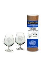 Campus Crystal 21oz Tradititonal Brandy Snifter "Goucher Seal" 2-Pack