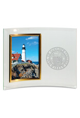 Campus Crystal Curved Crystal Standing 6"x4" Frame "Goucher Seal"