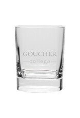Campus Crystal Square Round DOF Glass "Goucher College" - Set of 2