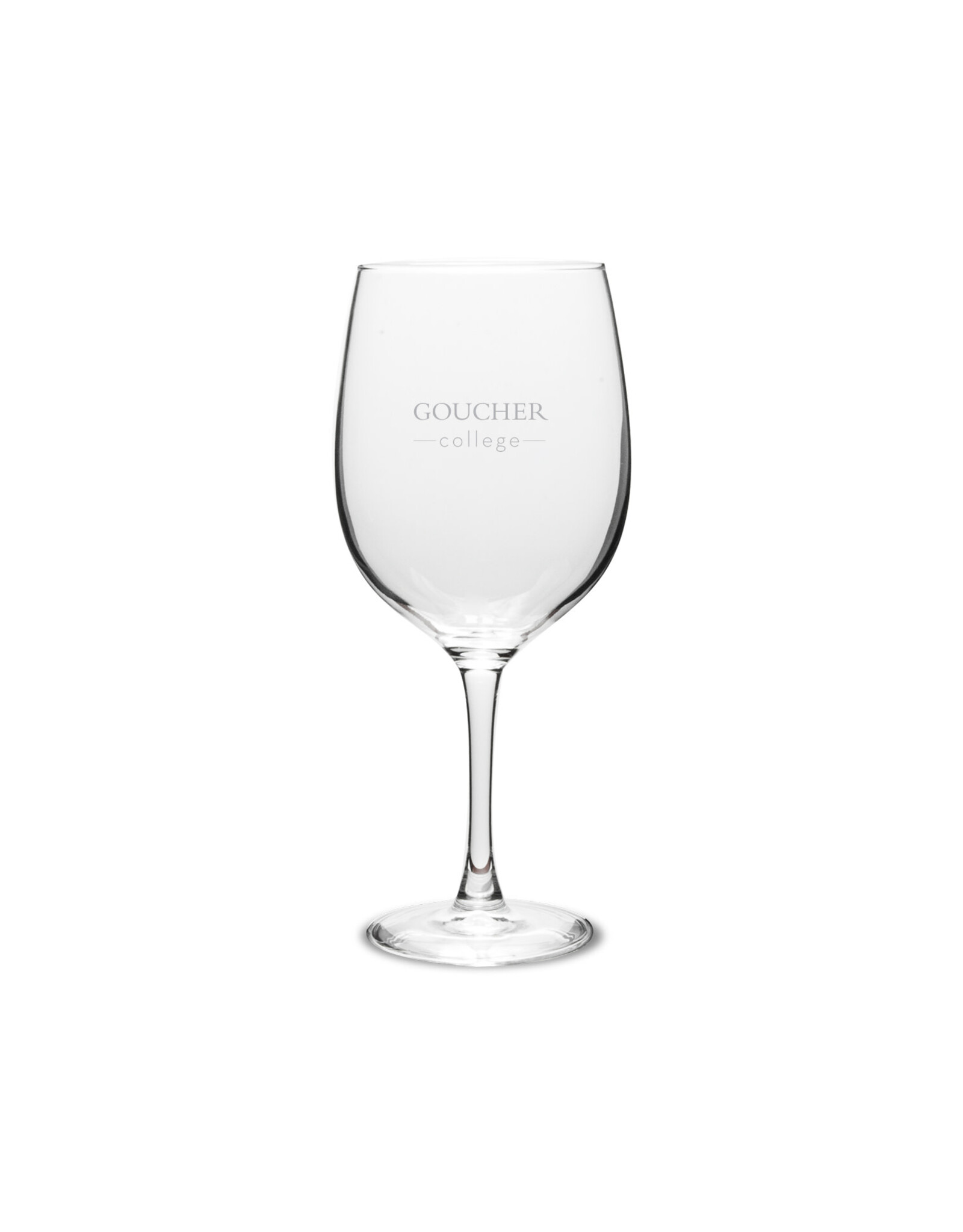 Campus Crystal Red Wine Glass "Goucher College" 19oz