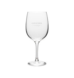 Campus Crystal Red Wine Glass "Goucher College" 19oz