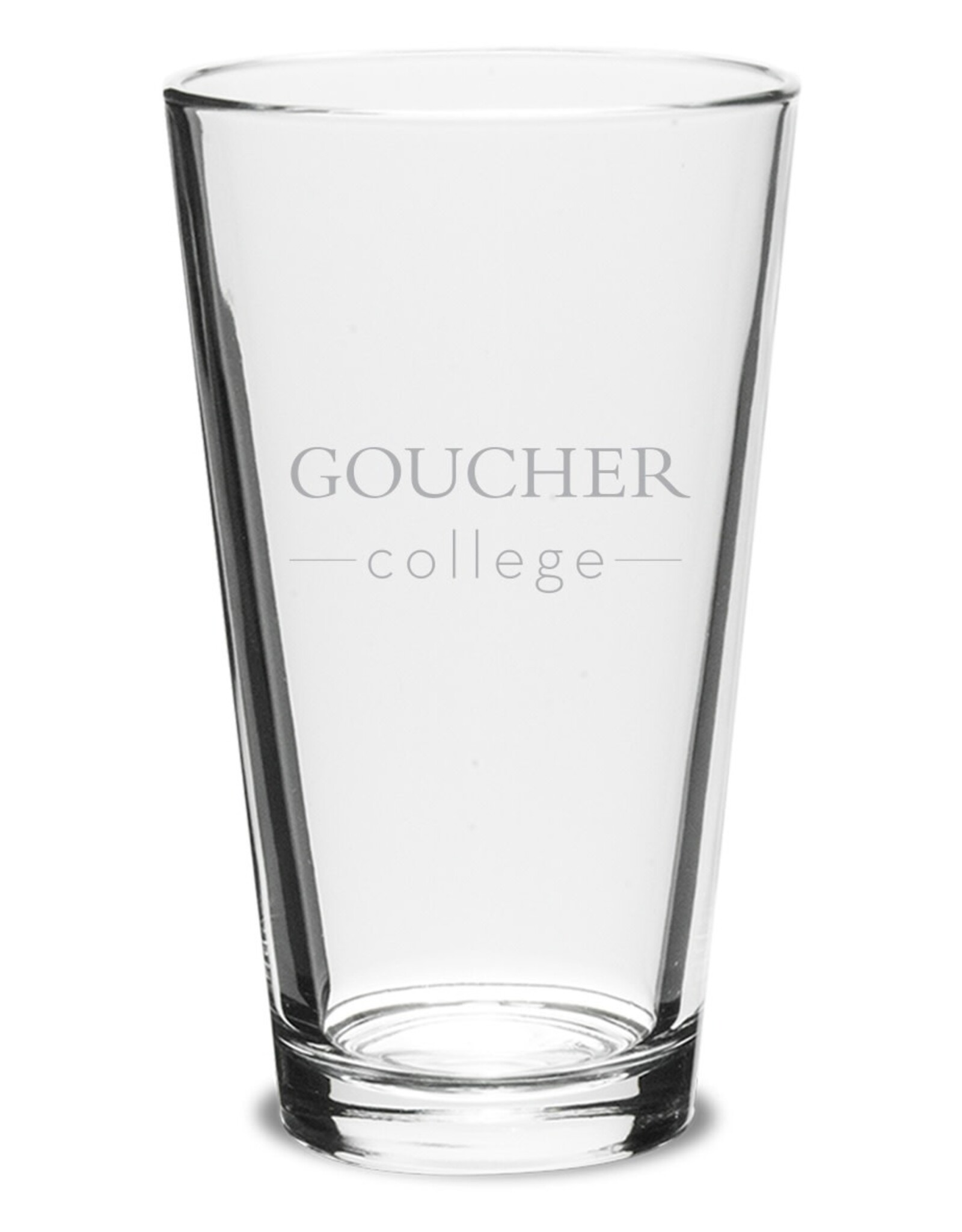 Campus Crystal Pint Glass "Goucher College" 16oz