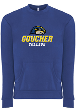 Next Level "Goucher College w/ Gopher" Crewneck Pocket Sweatshirt