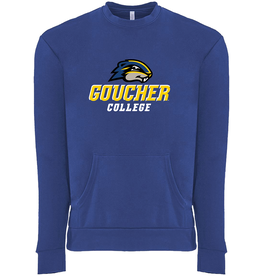 Next Level "Goucher College w/ Gopher" Crewneck Pocket Sweatshirt