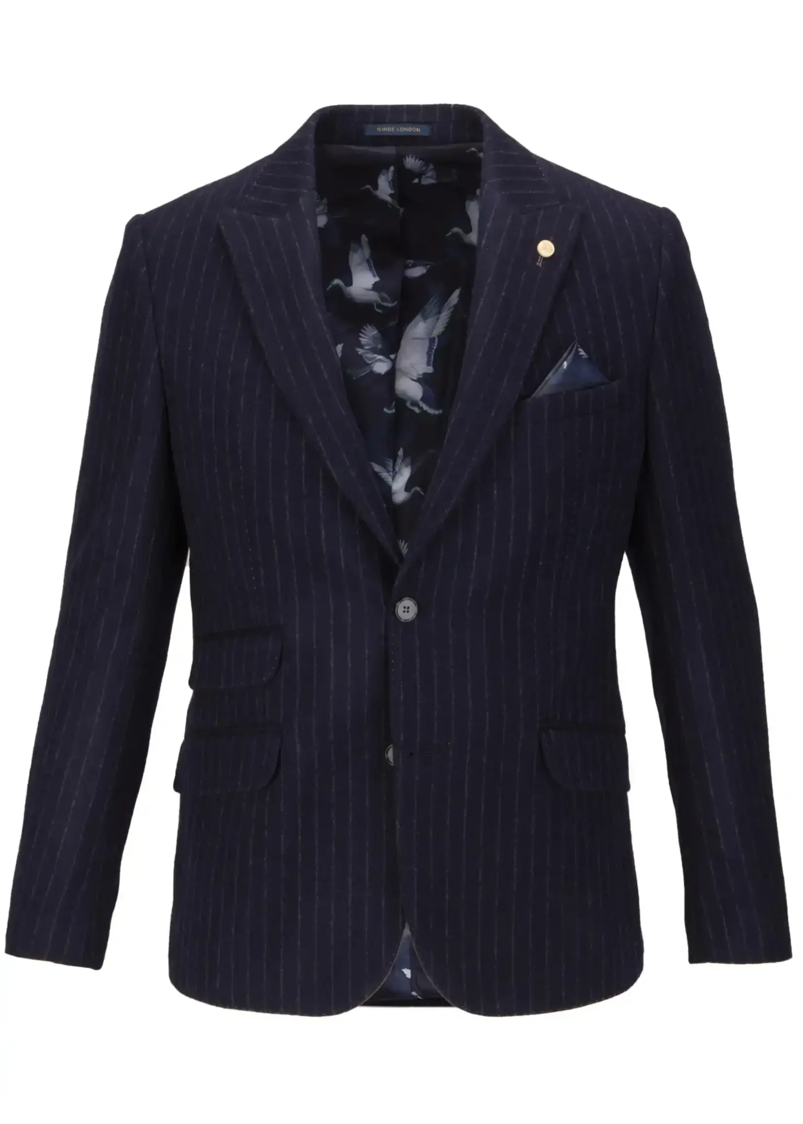 guide london Brushed Tweed Wool Blend Blazer Guide London