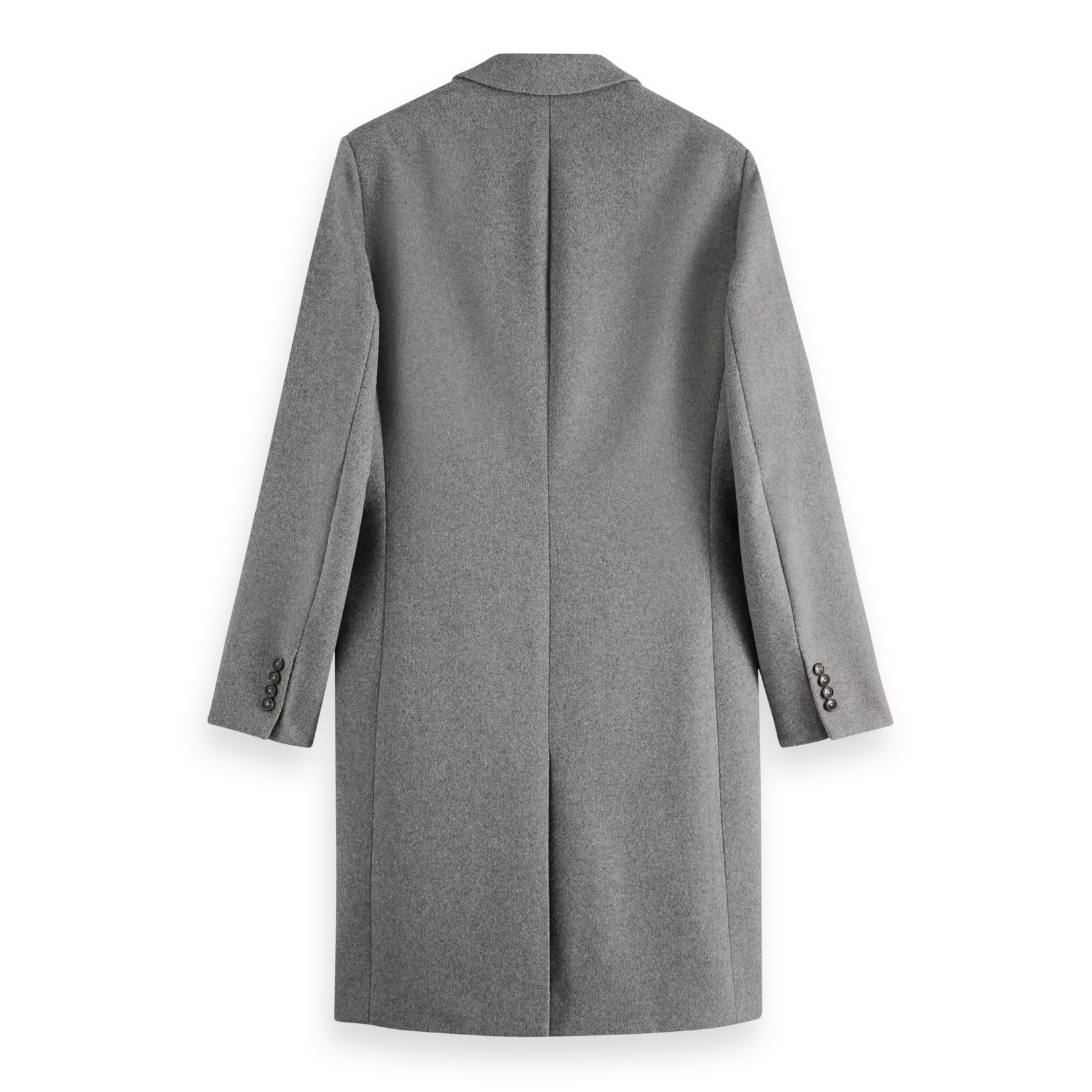 Scotch & Soda Grey Melange wool blend overcoat L