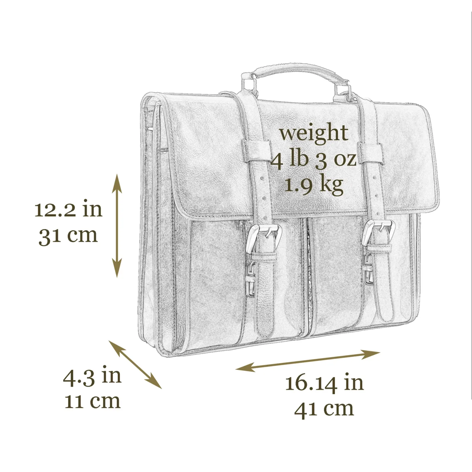 Time Resistance Full grain leather briefcase satchel- the time machine