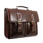 Time Resistance Full grain leather briefcase satchel- the time machine