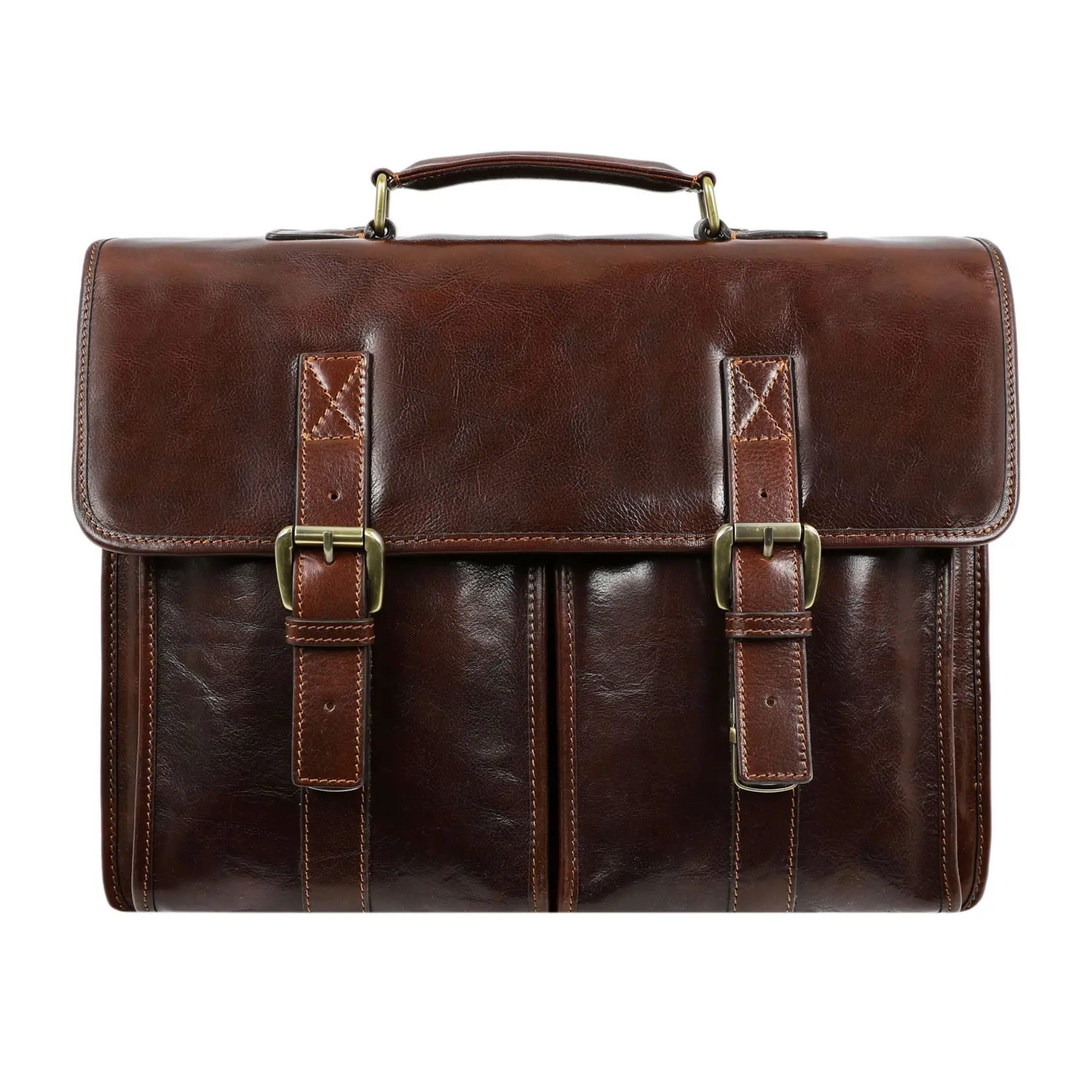 Time Resistance Full grain leather briefcase satchel- the time machine