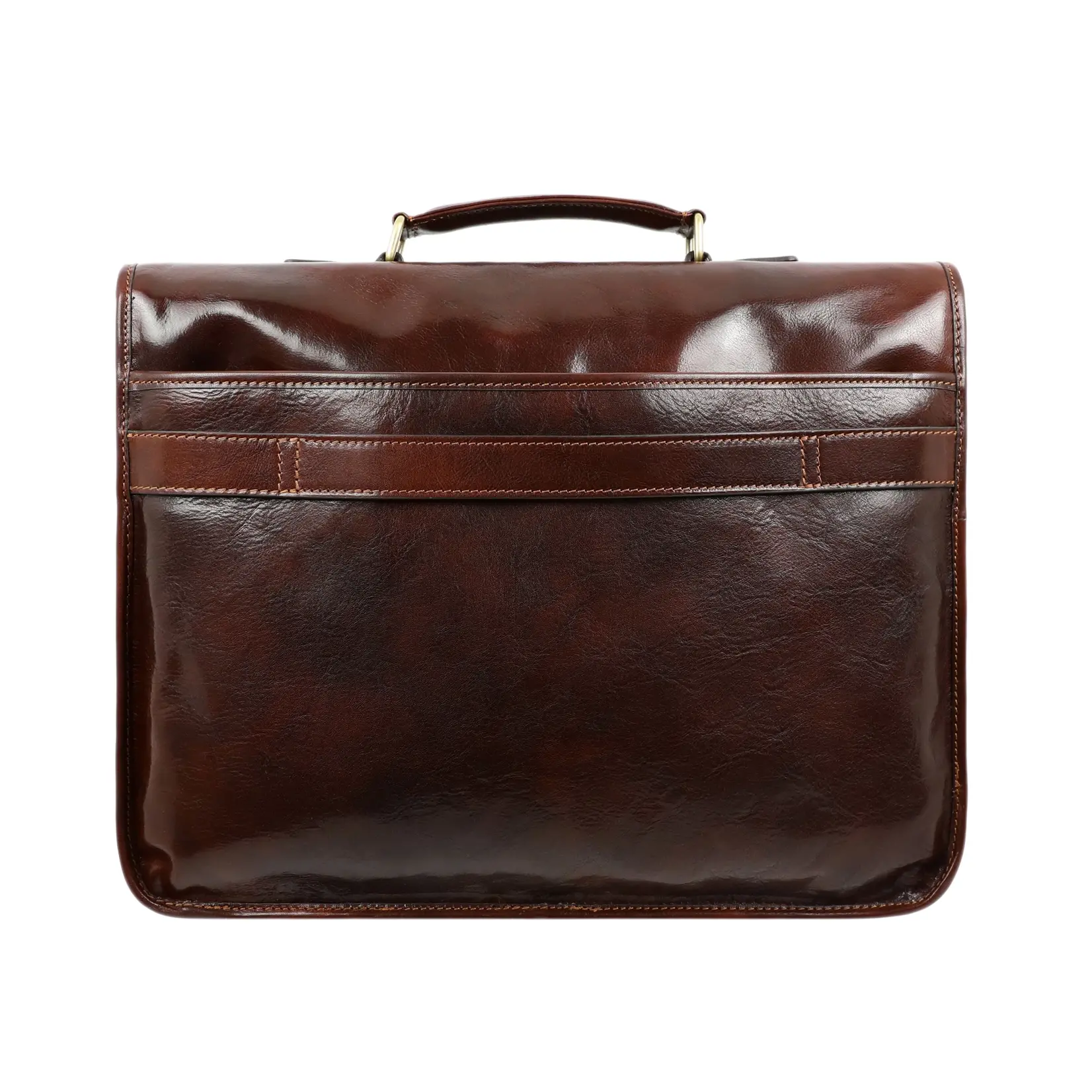 Time Resistance Full grain leather briefcase satchel- the time machine