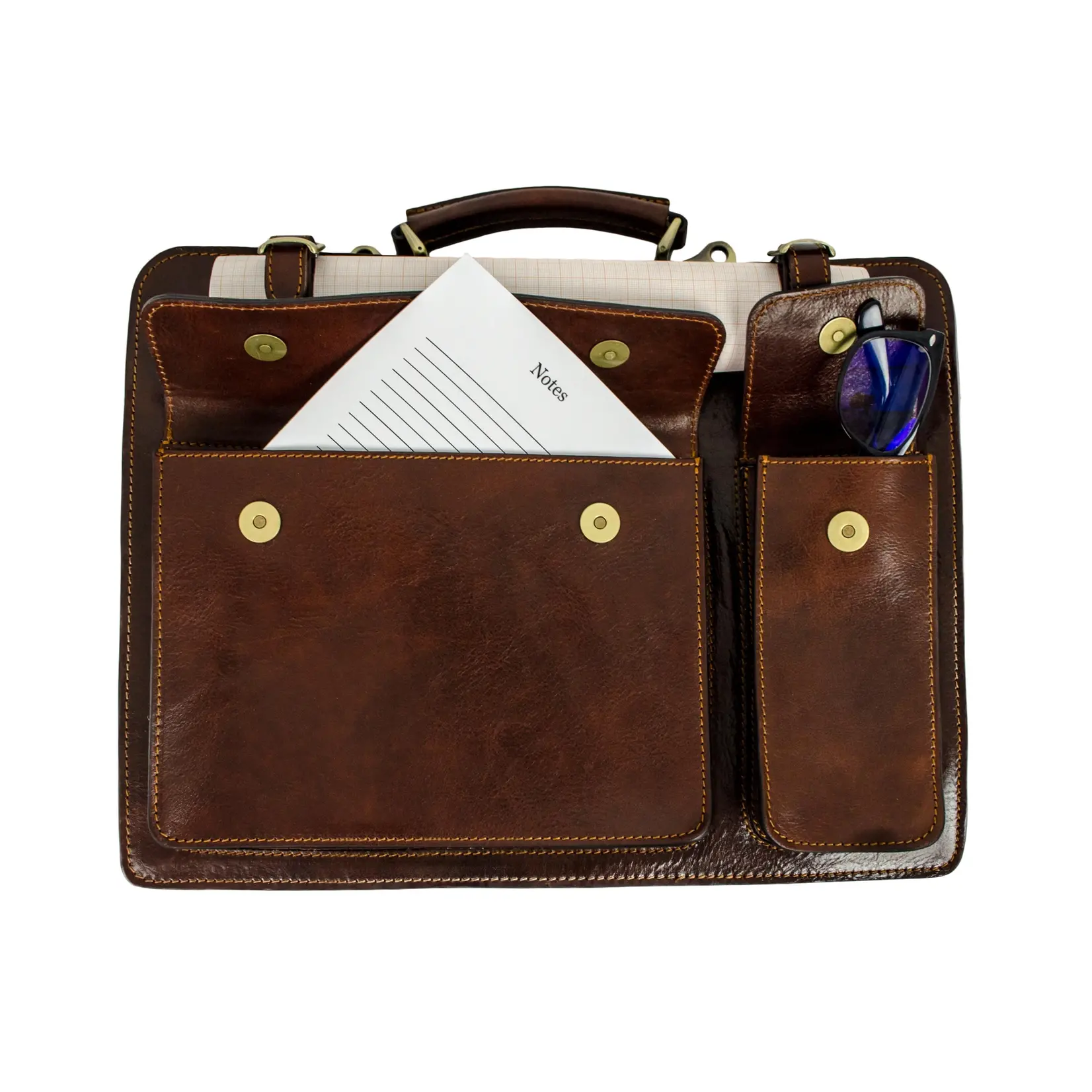 Time Resistance Full Grain Italian leather satchel work bag- the prophet