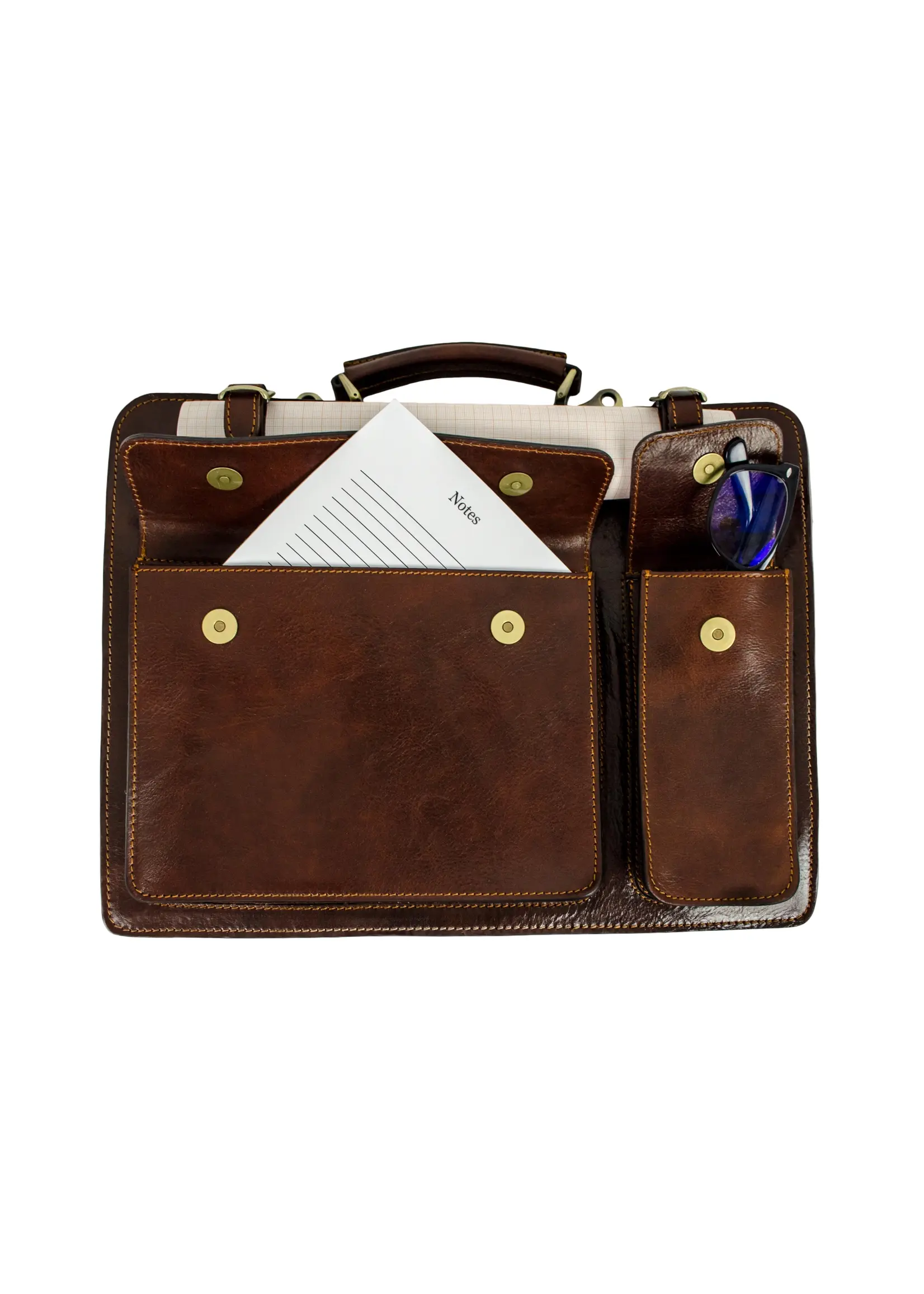 Time Resistance Full Grain Italian leather satchel work bag- the prophet