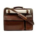 Time Resistance Full Grain Italian leather satchel work bag- the prophet