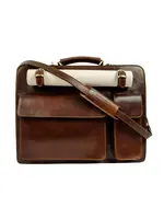 Time Resistance Full Grain Italian leather satchel work bag- the prophet