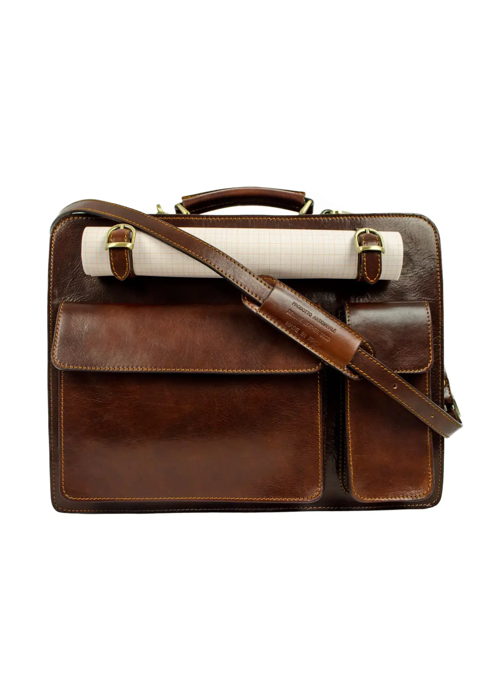 Time Resistance Full Grain Italian leather satchel work bag- the prophet