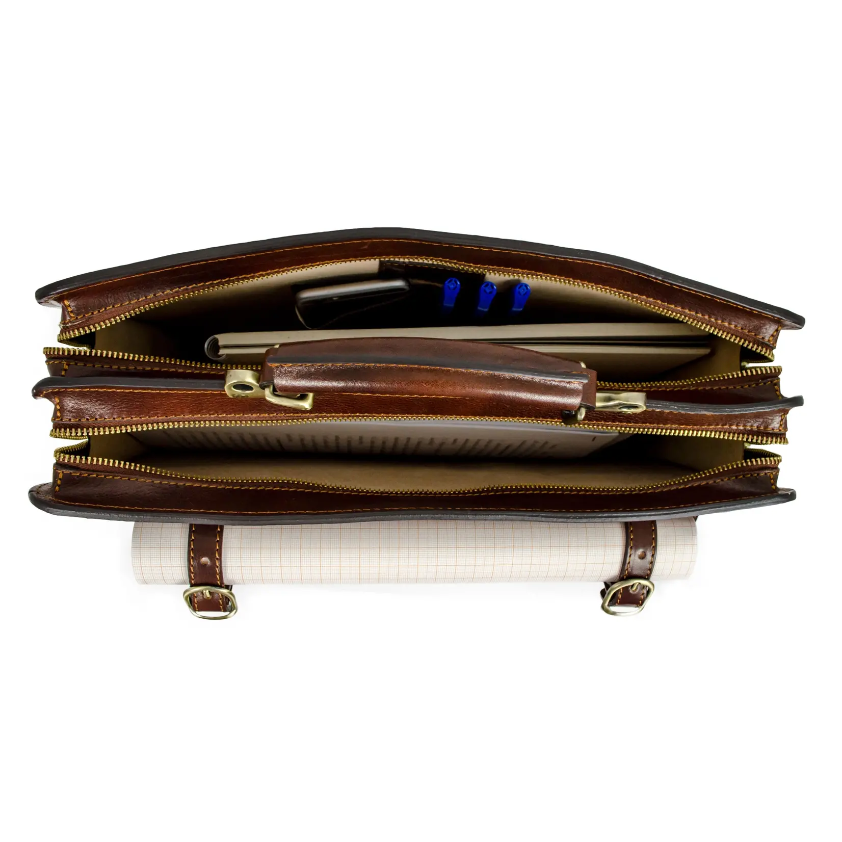 Time Resistance Full Grain Italian leather satchel work bag- the prophet