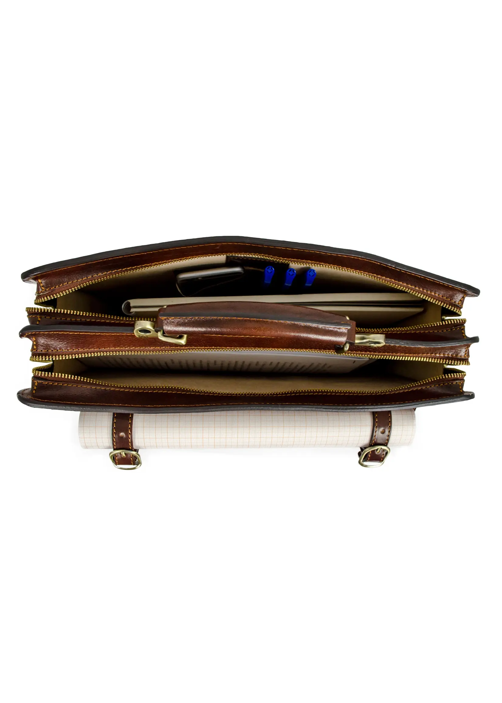 Time Resistance Full Grain Italian leather satchel work bag- the prophet