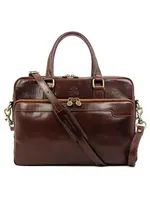 Time Resistance Brown Leather briefcase  Orlando