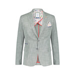 A Fish Named Fred AFNF Green melange structure blazer