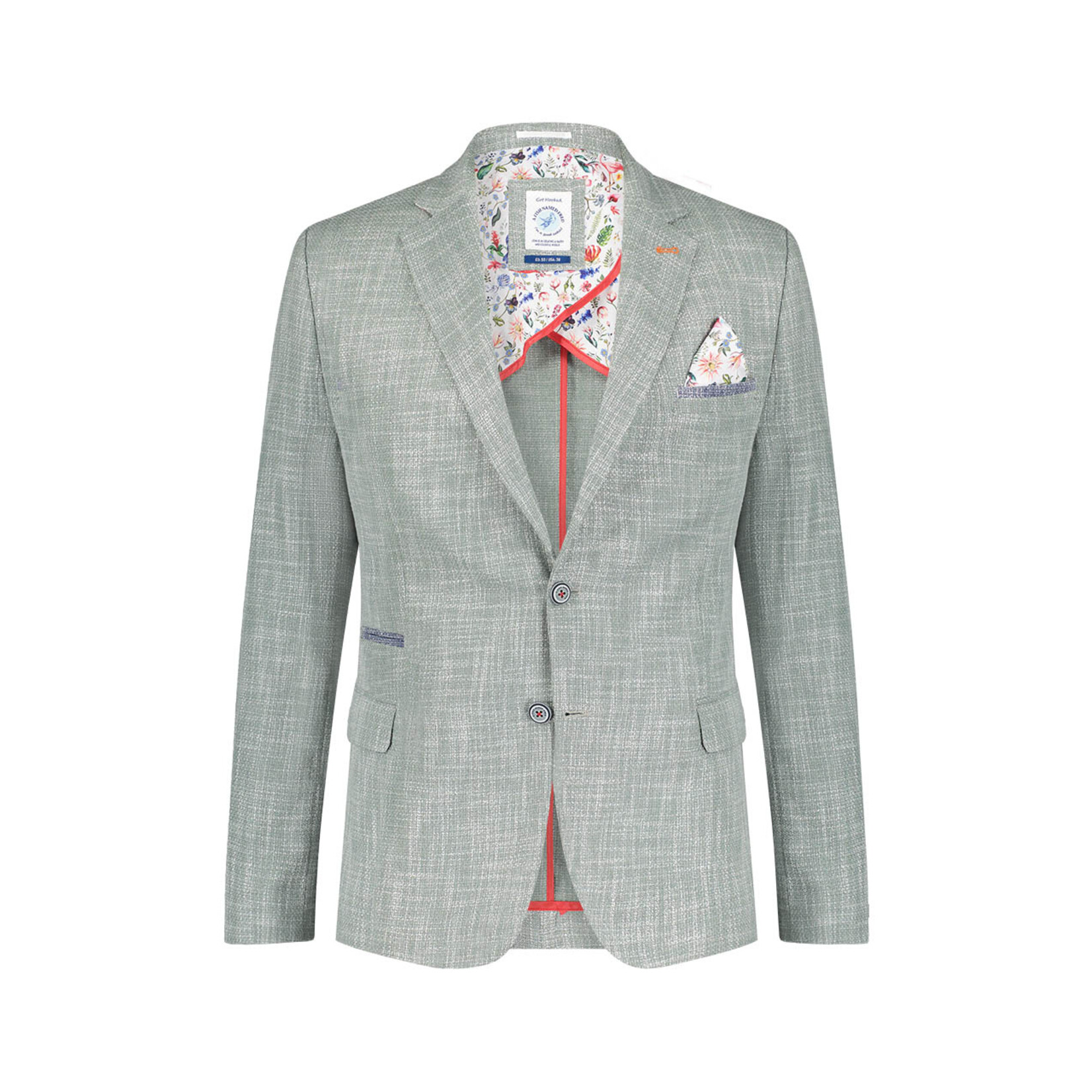 A Fish Named Fred AFNF Green melange structure blazer