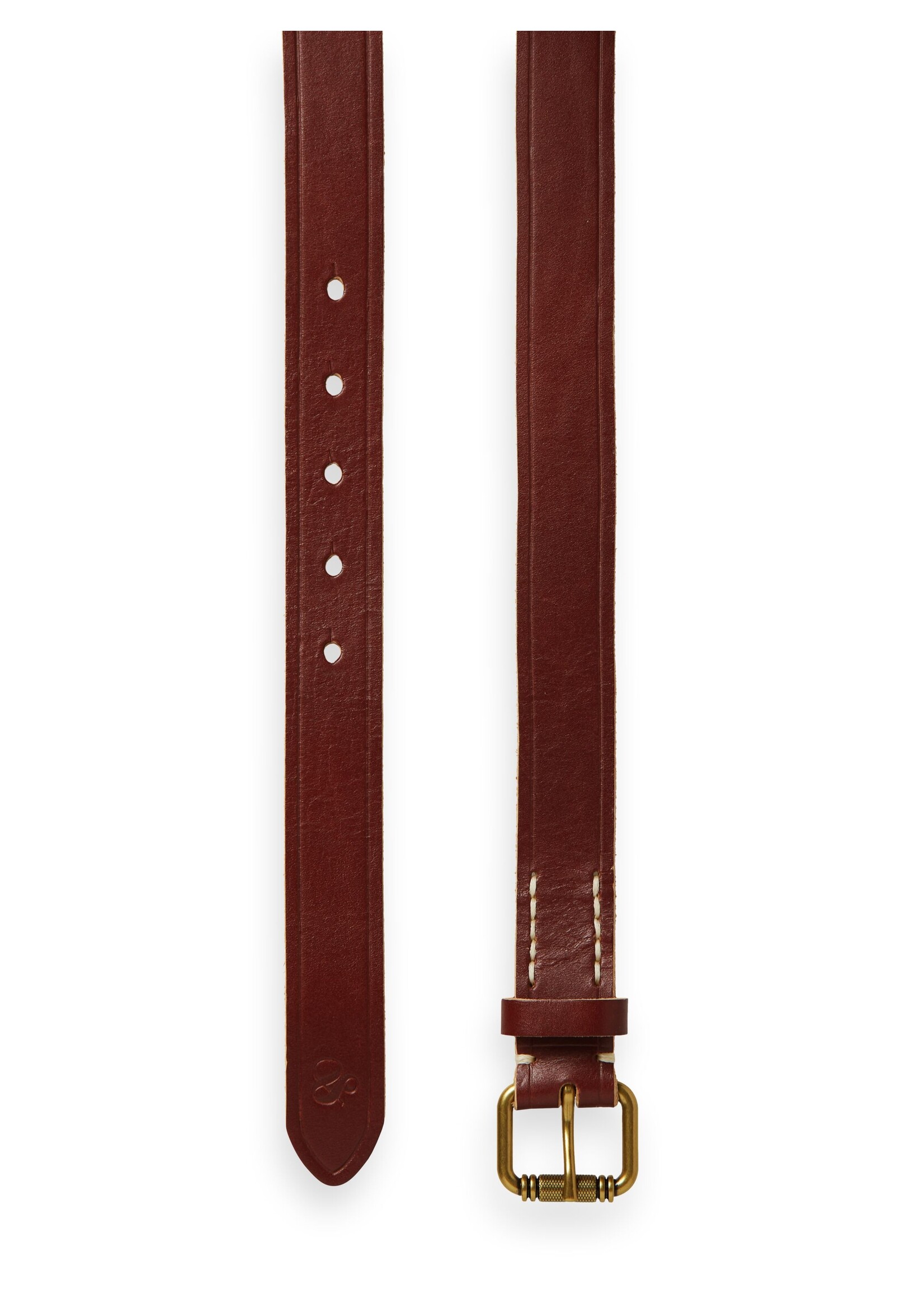 Scotch & Soda Leather Belt with Raw Edge