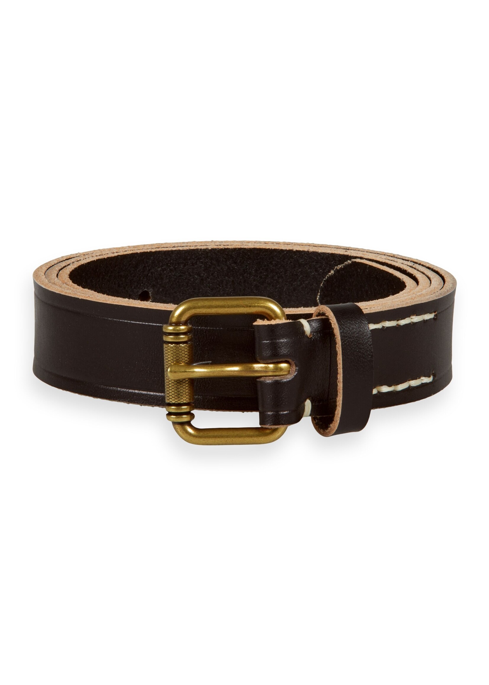 Scotch & Soda Leather Belt with Raw Edge