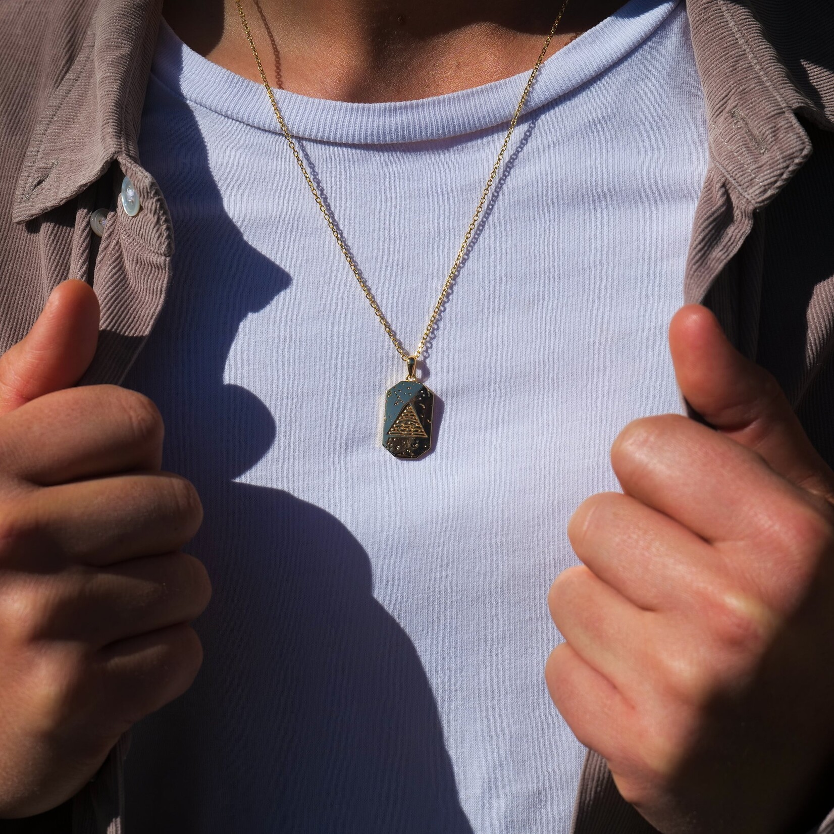 Fable Matter Fable matter gold plated necklace the eye of ra