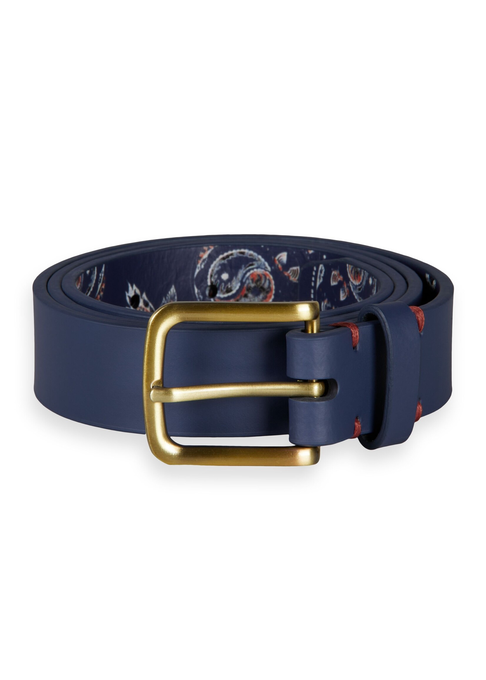 Scotch & Soda Recycled Leather belt with inside print