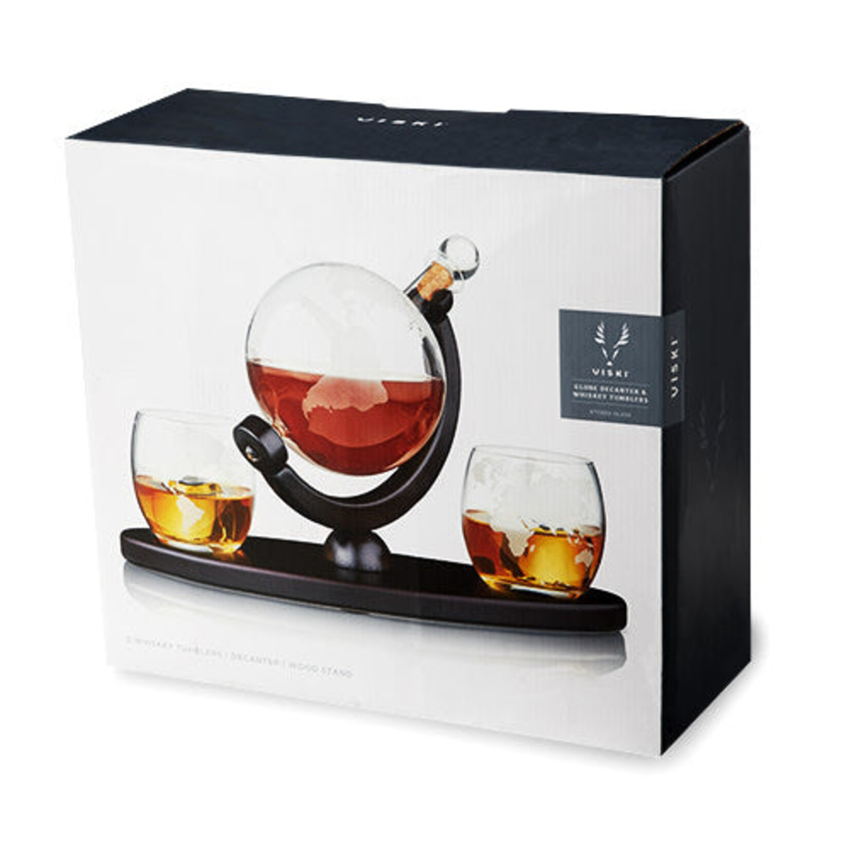 Little global Viski Globe Decanter & Whiskey Tumblers Set