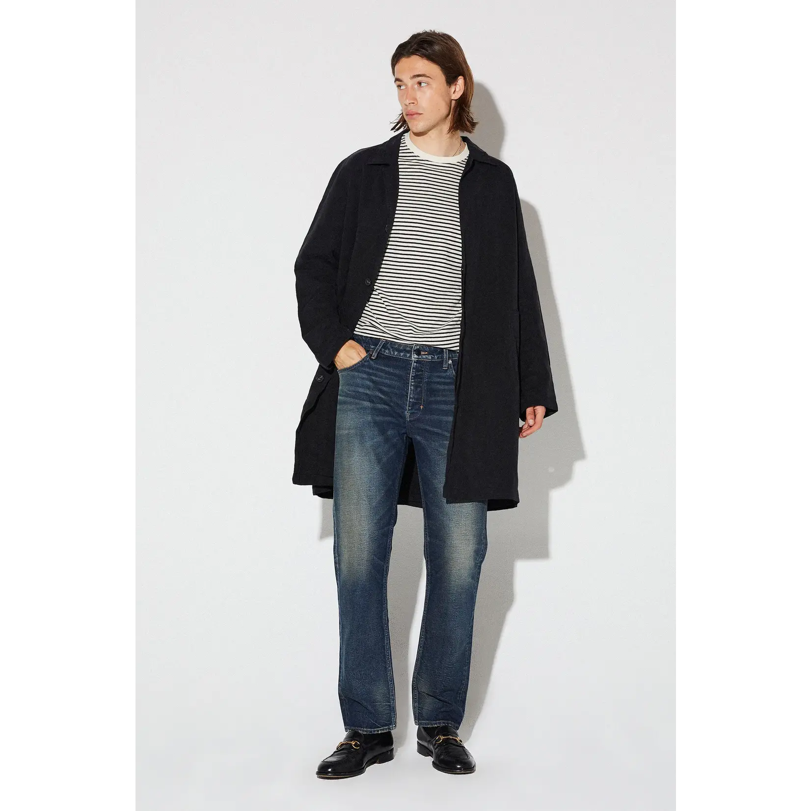 NEUW Turner coat linen blend black