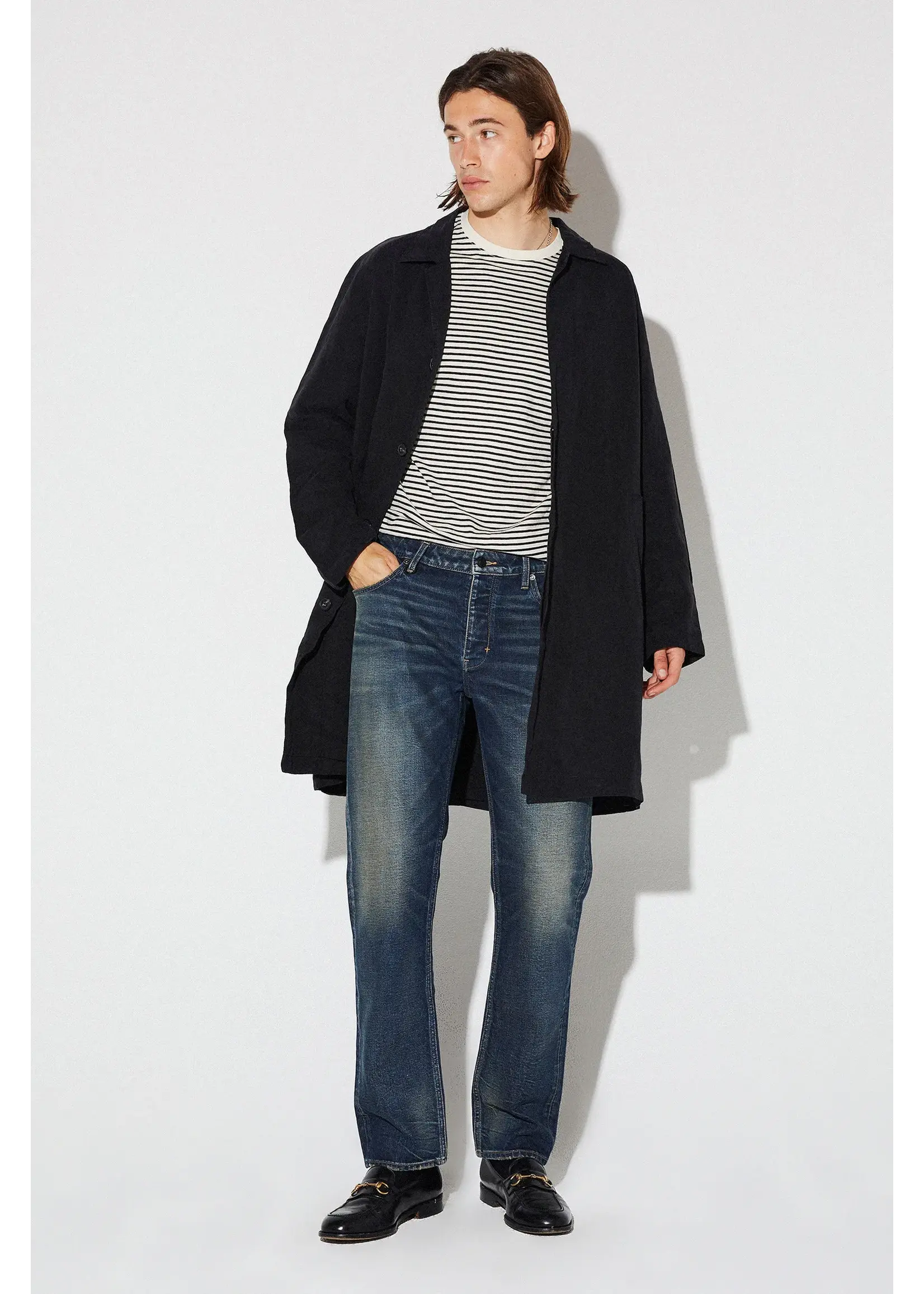 NEUW Turner coat linen blend black