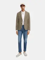 Scotch & Soda Single-breasted yarn-dyed checked blazer Taupe Check