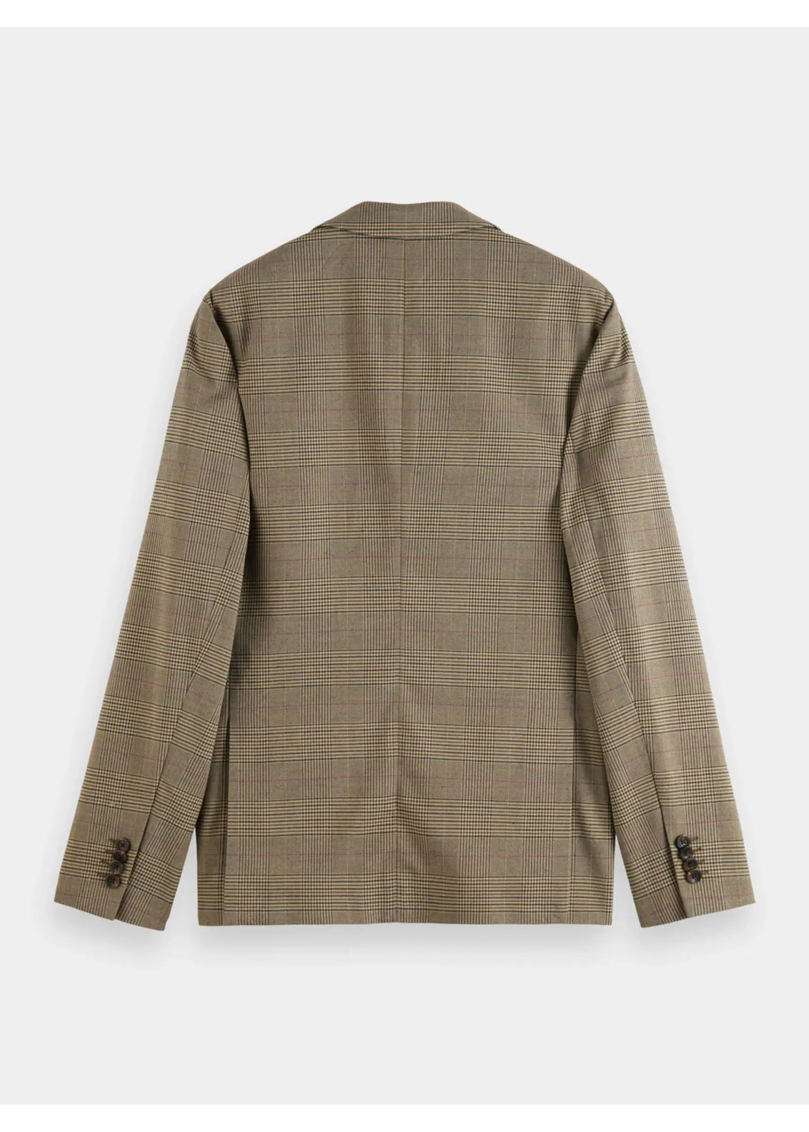 Scotch & Soda Single-breasted yarn-dyed checked blazer Taupe Check