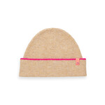 Scotch & Soda Soft rib-knit beanie Sand Melange OS